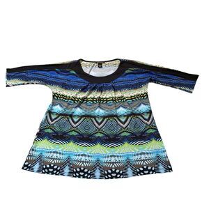 Women's Susan Lawrence 3/4 Sleeve Blouse Top Size XL